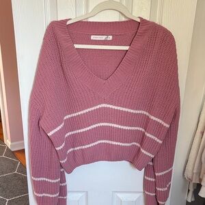 Altar’d State Mauve V-Neck Sweater